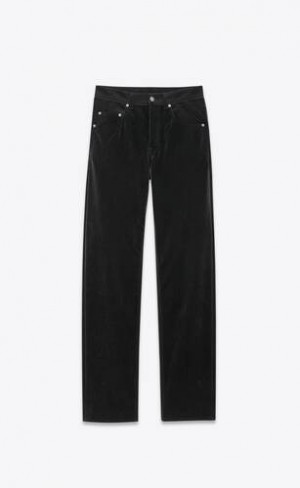 YSL Long Extreme Baggy Jeans Negrii | Romania_YSL80297