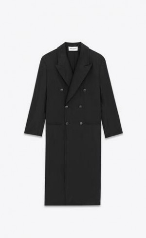YSL Long Silk Taffeta Negrii | Romania_YSL40204