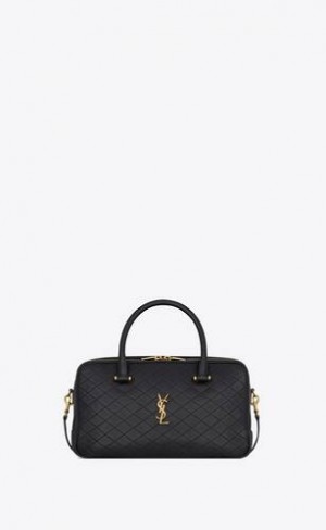 YSL Lyia Duffle In Matlasat Lambskin Negrii | Romania_YSL99837