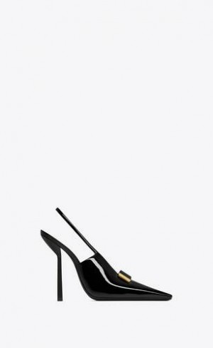 YSL Madame Slingback Pumps In Lacuita Piele Negrii | Romania_YSL61794