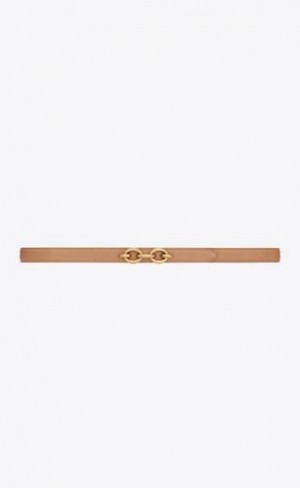 YSL Maillon Thin Vegetable-tanned Piele Maro Aurii | Romania_YSL79620