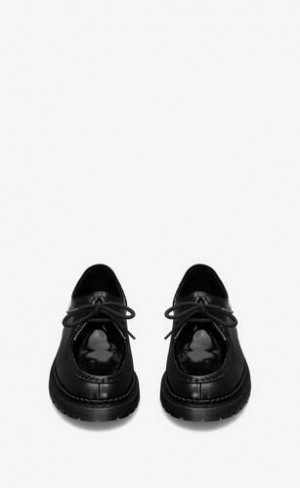 YSL Malo Derbies In Glazed Piele Negrii | Romania_YSL97013