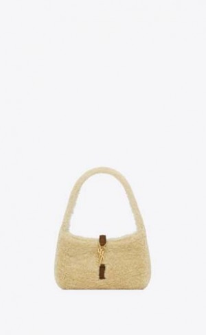 YSL Mini Le 5 à 7 In Shearling Bej | Romania_YSL76820