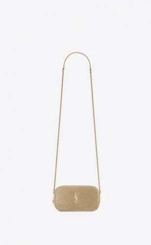 YSL Mini Lou In Matlasat Piele Intoarsa Aurii | Romania_YSL47948
