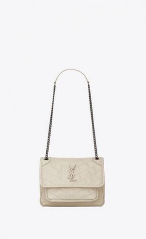 YSL Niki Baby In Vintage Piele Albi | Romania_YSL59063