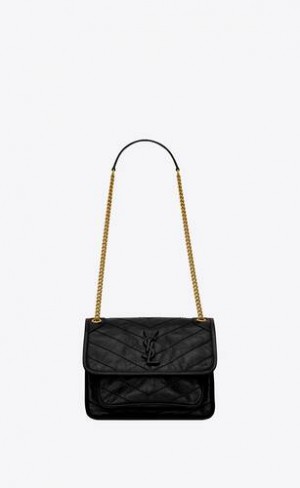 YSL Niki Baby In Vintage Piele Negrii | Romania_YSL99653