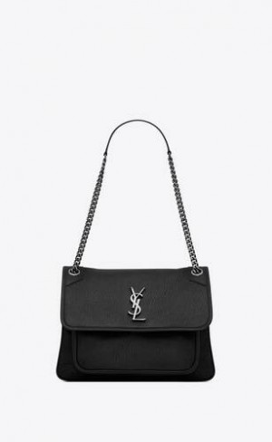 YSL Niki Medium In Grained Lambskin Negrii | Romania_YSL41335
