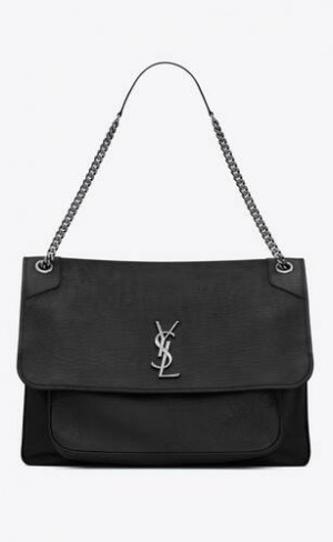 YSL Niki Oversized In Grained Lambskin Negrii | Romania_YSL98893