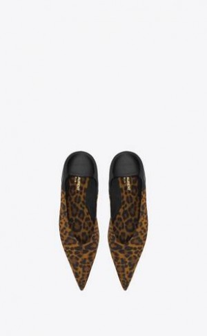 YSL Nour Slippers In Grosgrain Maro | Romania_YSL16791