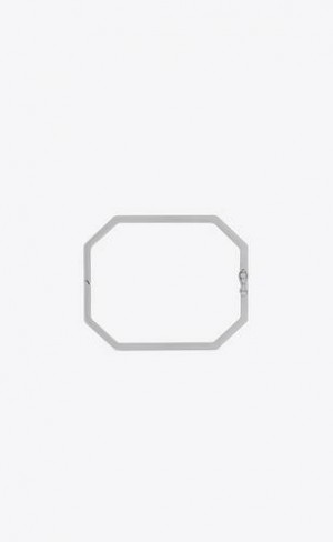 YSL Octagon Bracelet In Metal Argintii | Romania_YSL56927
