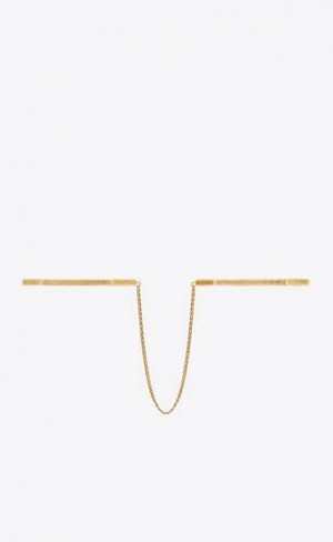 YSL Octagon Handcuff Bracelets In Metal Aurii | Romania_YSL83541