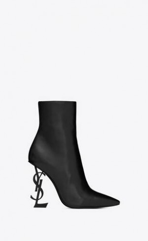 YSL Opyum Booties In Piele Negrii | Romania_YSL88355