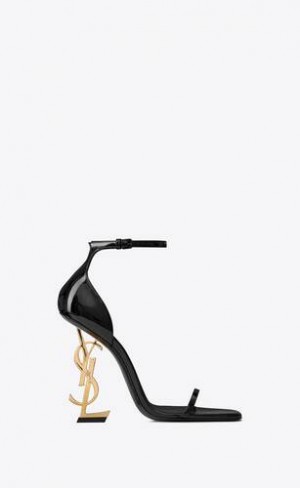YSL Opyum Sandals In Lacuita Piele Negrii | Romania_YSL67603