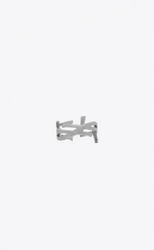 YSL Opyum Twist Ring In Metal Argintii | Romania_YSL58453