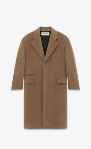 YSL Oversized Coat In Lână Bej | Romania_YSL16739