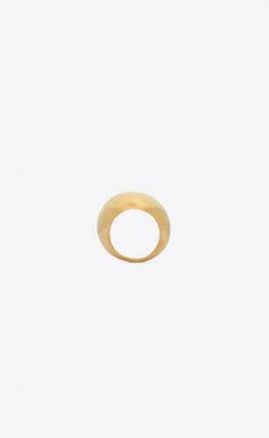 YSL Oversized Egg Ring In Metal Aurii | Romania_YSL17251