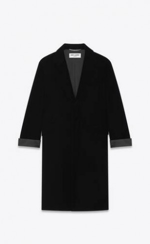 YSL Oversized Velvet Negrii | Romania_YSL84944