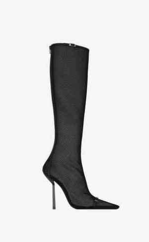 YSL Oxalis Boots In Mesh Negrii | Romania_YSL81790