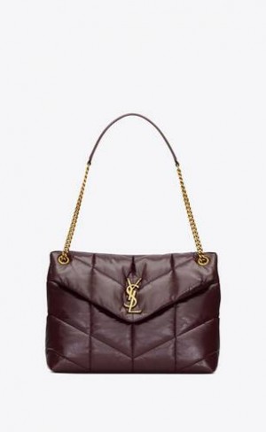 YSL Puffer Medium In Crinkled Piele Rosii | Romania_YSL74052