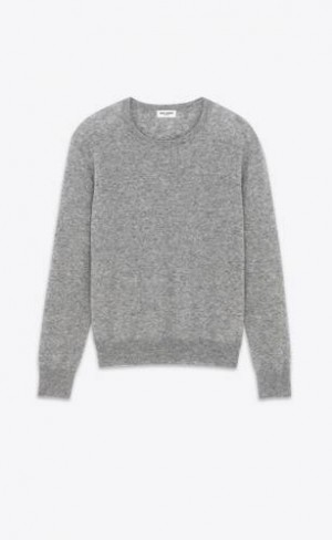 YSL Pulovere In Cashmere And Silk Gri | Romania_YSL63978