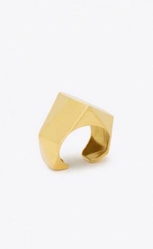 YSL Pyramid Cuff In Metal Aurii | Romania_YSL48592
