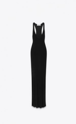 YSL Racerback Shiny Jersey Negrii | Romania_YSL78463