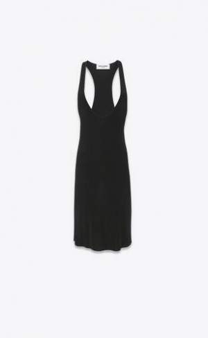 YSL Racerback Shiny Jersey Negrii | Romania_YSL31925