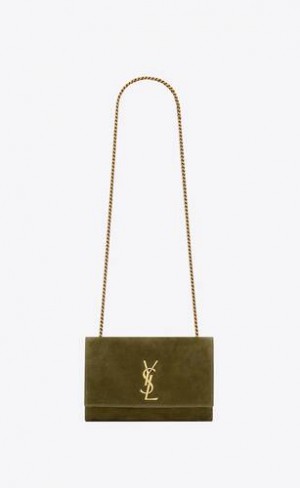 YSL Reversible Kate Small In Piele Intoarsa Masline Verzi Verzi | Romania_YSL67389