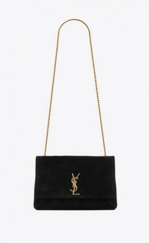 YSL Reversible Medium Kate In Piele Intoarsa Negrii | Romania_YSL44310