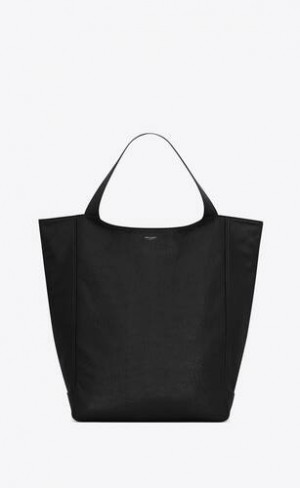 YSL Saint Laurent Maxi Tote In Grained Piele Negrii | Romania_YSL29840