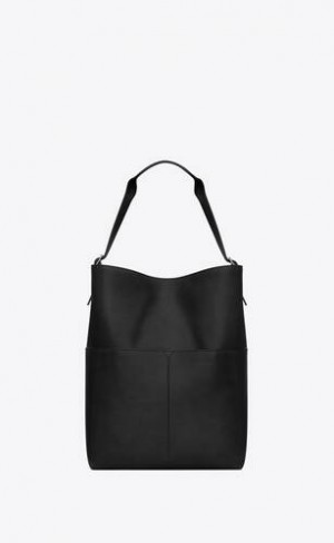 YSL Saint Laurent Paris Long Tote In Smooth Piele Negrii | Romania_YSL48453
