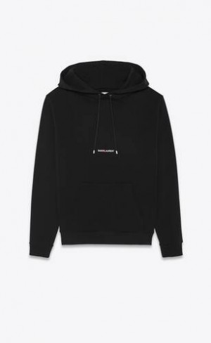 YSL Saint Laurent Rive Gauche Hoodie Negrii | Romania_YSL27265