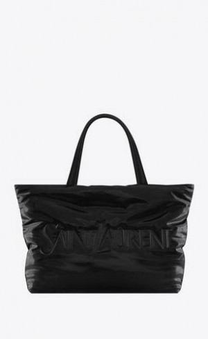 YSL Saint Laurent Tote In Silktech Panza Negrii | Romania_YSL48790