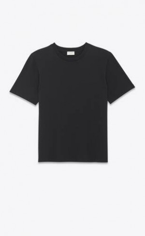 YSL Saint Laurent T-shirt Negrii | Romania_YSL91241