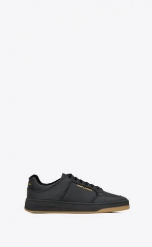 YSL Sl/61 Low-top Perforated Piele Negrii | Romania_YSL99020