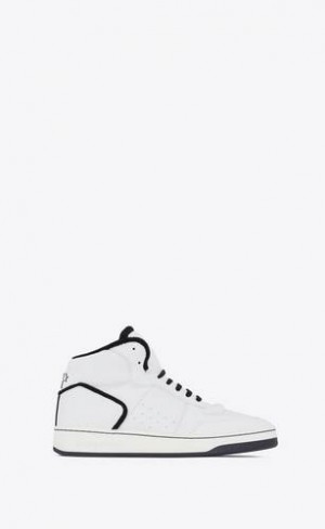 YSL Sl/80 Mid-High-top Smooth And Grained Piele Negrii | Romania_YSL30620