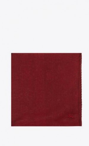 YSL Sl Pocket Square In Silk Muslin Rosii | Romania_YSL20839