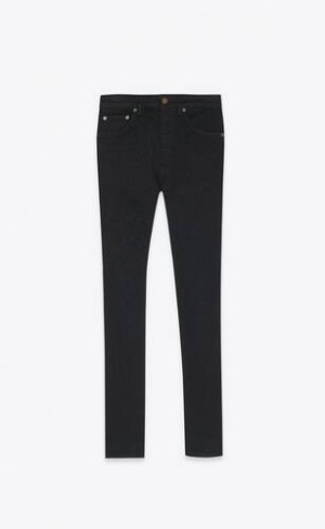 YSL Slab-fit Jeans Negrii | Romania_YSL40256