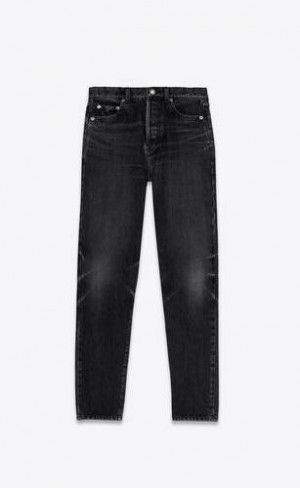 YSL Slim-fit Jeans Negrii | Romania_YSL68455