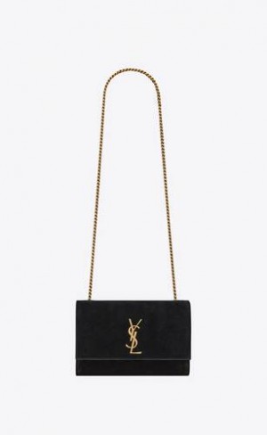 YSL Small Reversible Kate In Piele Intoarsa Negrii | Romania_YSL74274
