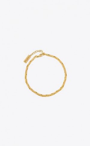 YSL Snake Chain Bracelet In Metal Aurii | Romania_YSL63792