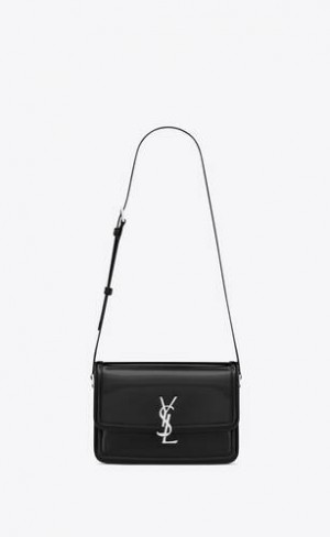 YSL Solferino Medium In Brushed Piele Negrii | Romania_YSL63021