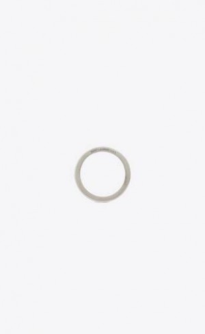 YSL Square Thread Ring In Metal Argintii | Romania_YSL22973
