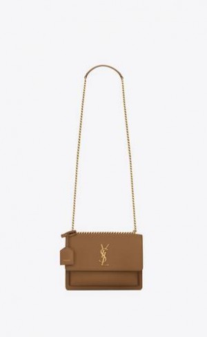 YSL Sunset Medium In Smooth Piele Maro | Romania_YSL62243