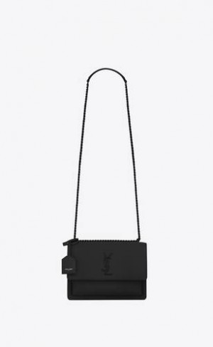 YSL Sunset Medium In Smooth Piele Negrii | Romania_YSL37779