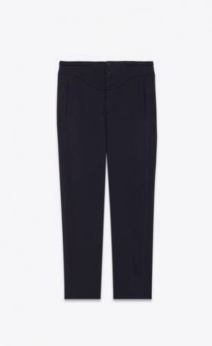 YSL Sweatpants In Crepe Satin Albastri | Romania_YSL89921