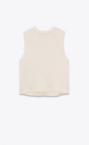 YSL Tank Silk Satin Albi | Romania_YSL94887