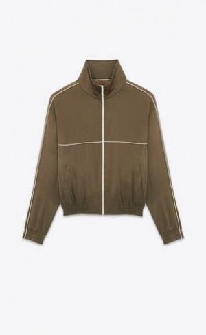 YSL Teddy Jacket In Crepe Satin Maro | Romania_YSL19721