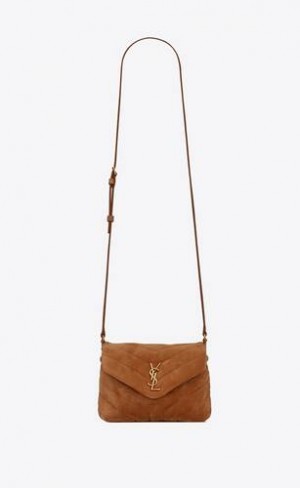 YSL Toy Loulou In Matlasat Piele Intoarsa Maro | Romania_YSL73129