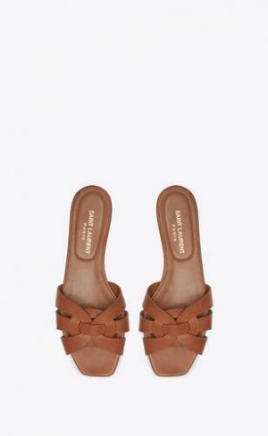 YSL Tribute Mules In Smooth Piele Maro | Romania_YSL64510